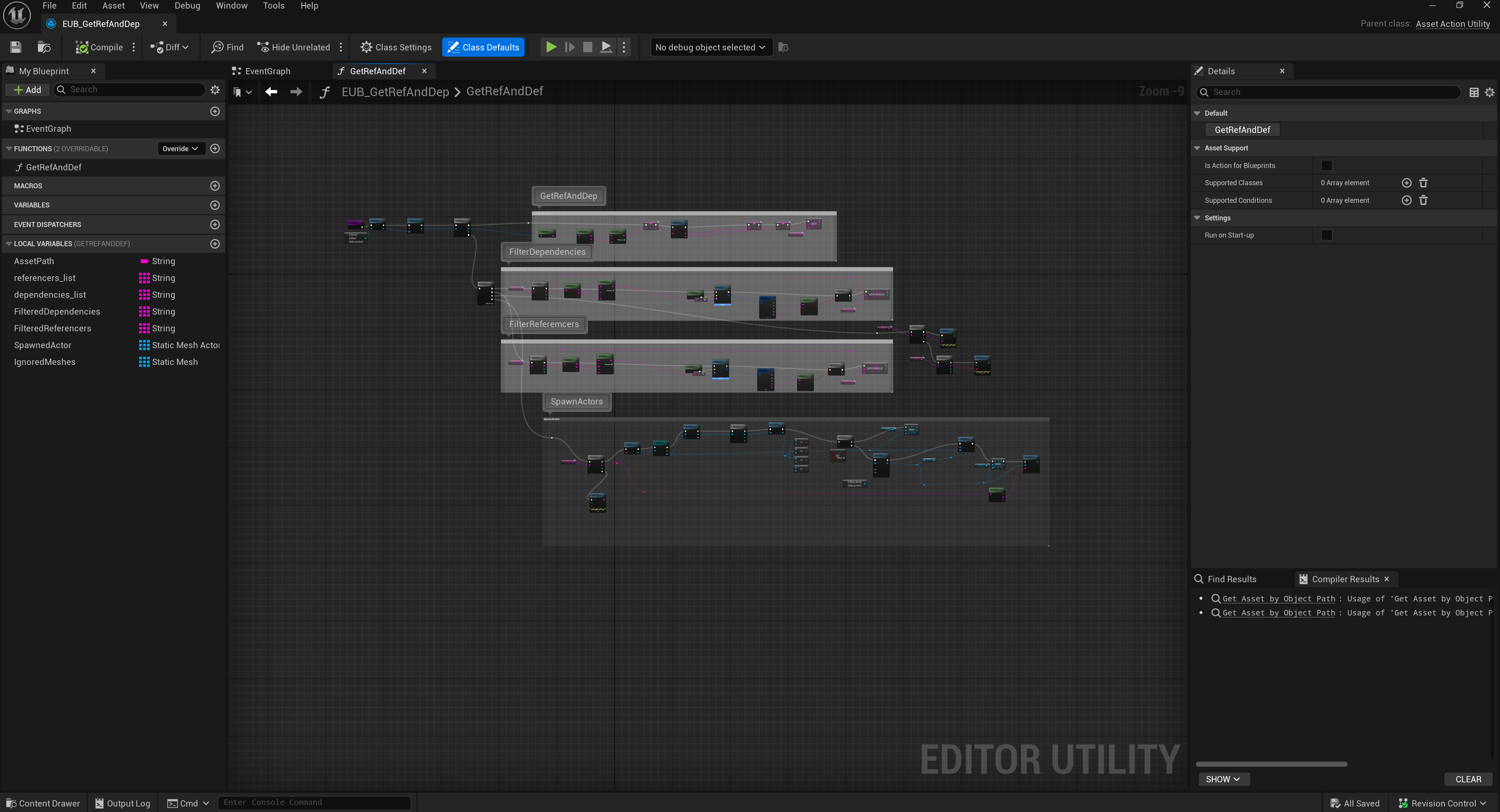 Referencer and dependency utility screenshot