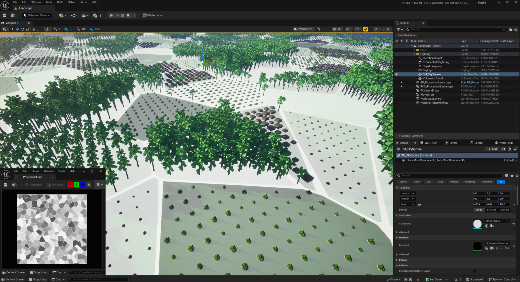 Voronoi world generator material and region preview 4