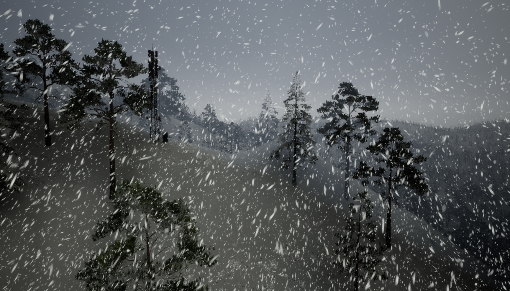 Weather system rain and sky preview
